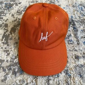 HUF Script Logo Dad Hat Sample